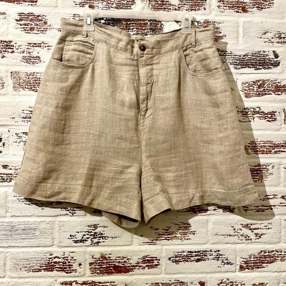 The Territory Ahead Beige Linen Shorts Women’s Size 16 - Picture 2 of 10